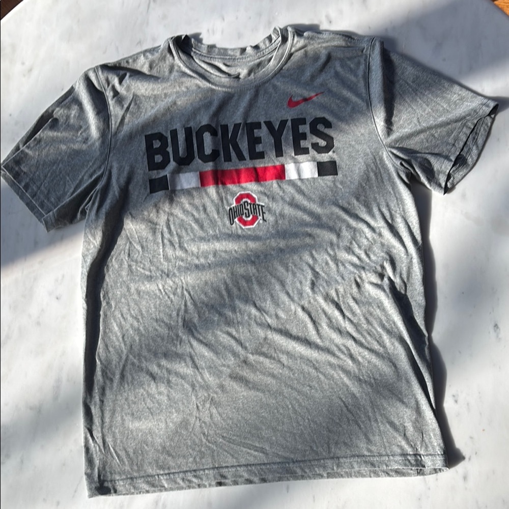 Men’s size Large Nike Buckeyes Gray Dri-Fit T-Shirt